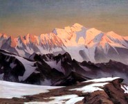 Catalogue raisonn et Tableau de montagne  Sallanches de l'artiste peintre Gabriel Lopp